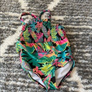 Cat & Jack Multicolor Tropical Kids Swim One Piece